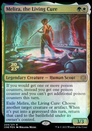 Melira, the Living Cure [Phyrexia: All Will Be One Prerelease Promos] | Galactic Gamez
