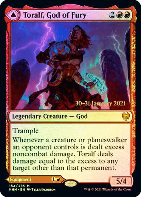 Toralf, God of Fury // Toralf's Hammer  [Kaldheim Prerelease Promos] | Galactic Gamez