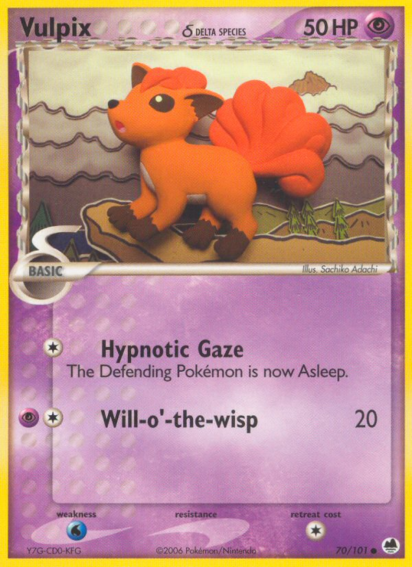 Vulpix (70/101) (Delta Species) [EX: Dragon Frontiers] | Galactic Gamez