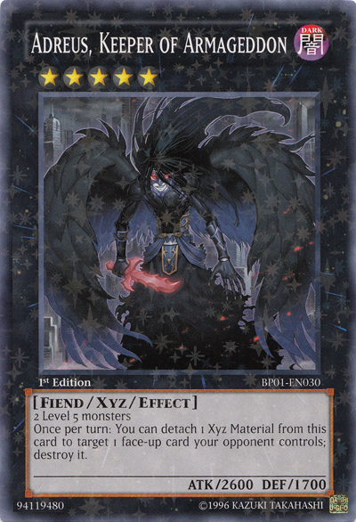 Adreus, Keeper of Armageddon [BP01-EN030] Starfoil Rare | Galactic Gamez