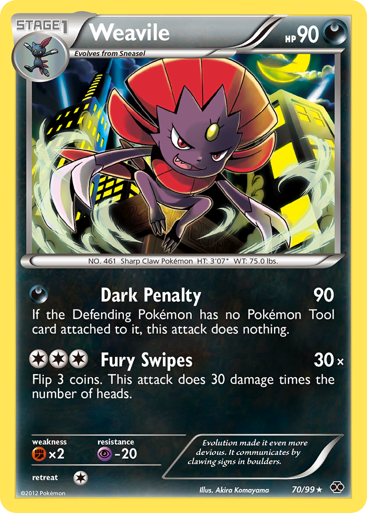 Weavile (70/99) [Black & White: Next Destinies] | Galactic Gamez