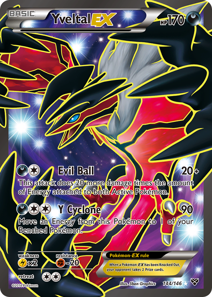 Yveltal EX (144/146) [XY: Base Set] | Galactic Gamez