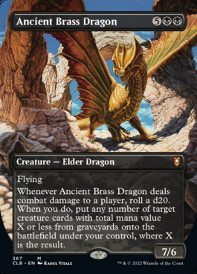 Ancient Brass Dragon (Borderless Alternate Art) [Commander Legends: Battle for Baldur's Gate] | Galactic Gamez