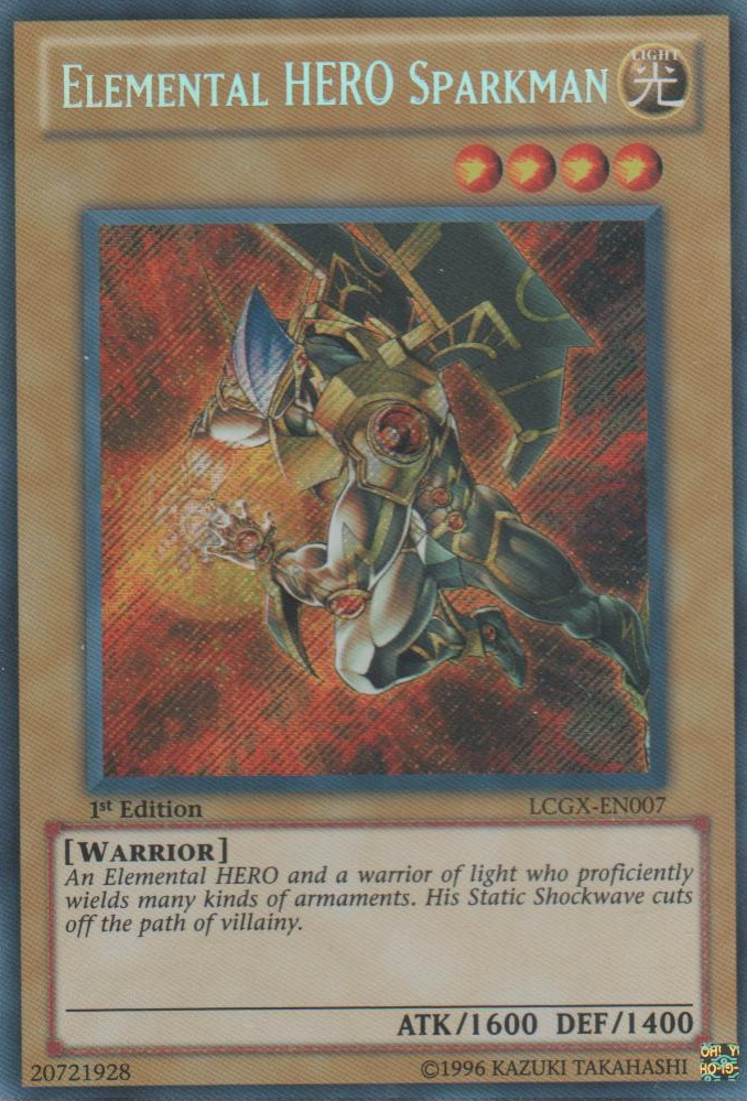 Elemental HERO Sparkman (Alternate Art) [LCGX-EN007] Secret Rare | Galactic Gamez