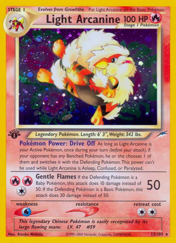 Light Arcanine (12/105) [Neo Destiny 1st Edition] | Galactic Gamez