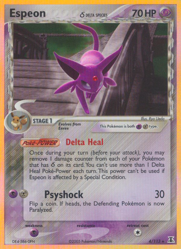 Espeon (4/113)(Delta Species) [EX: Delta Species] | Galactic Gamez