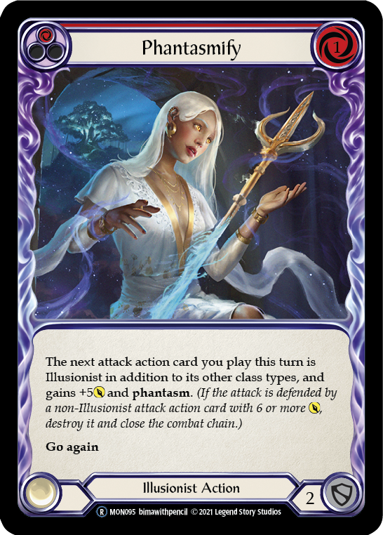 Phantasmify (Red) (Rainbow Foil) [U-MON095-RF] Unlimited Edition Rainbow Foil | Galactic Gamez