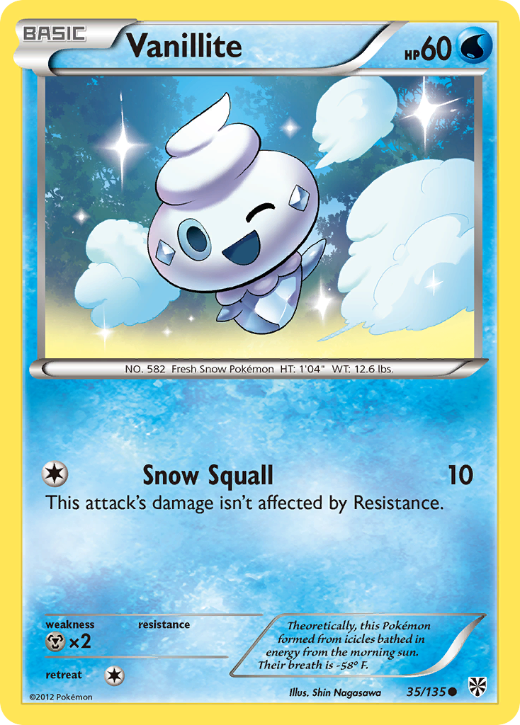 Vanillite (35/135) [Black & White: Plasma Storm] | Galactic Gamez