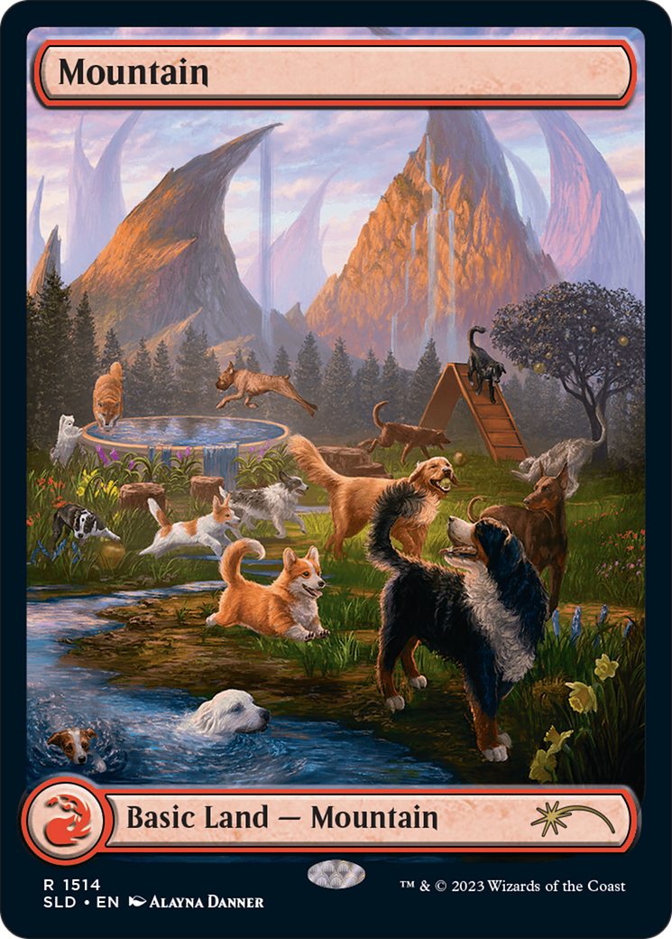 Mountain (1514) [Secret Lair Commander Deck: Raining Cats and Dogs] | Galactic Gamez