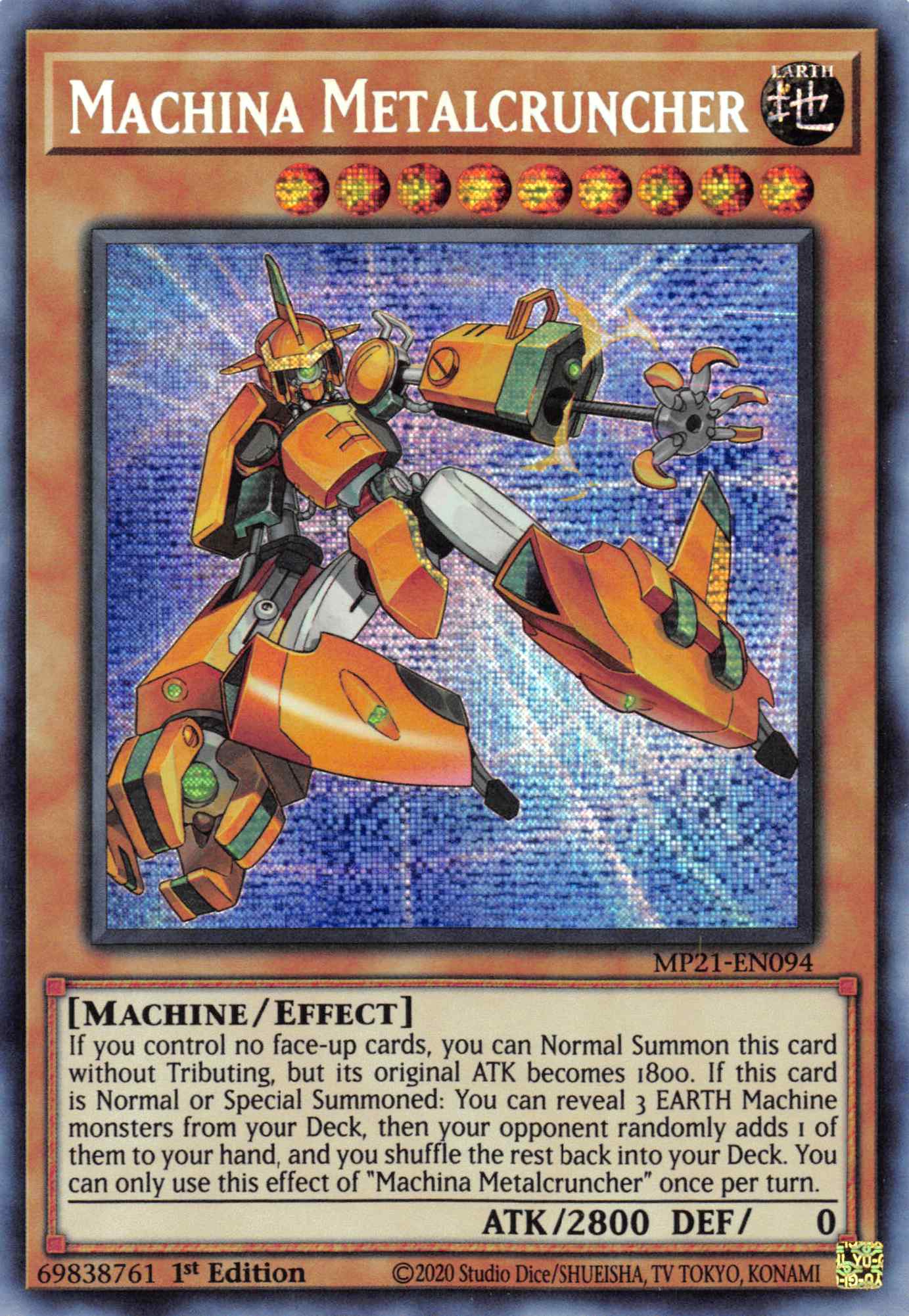 Machina Metalcruncher [MP21-EN094] Prismatic Secret Rare | Galactic Gamez