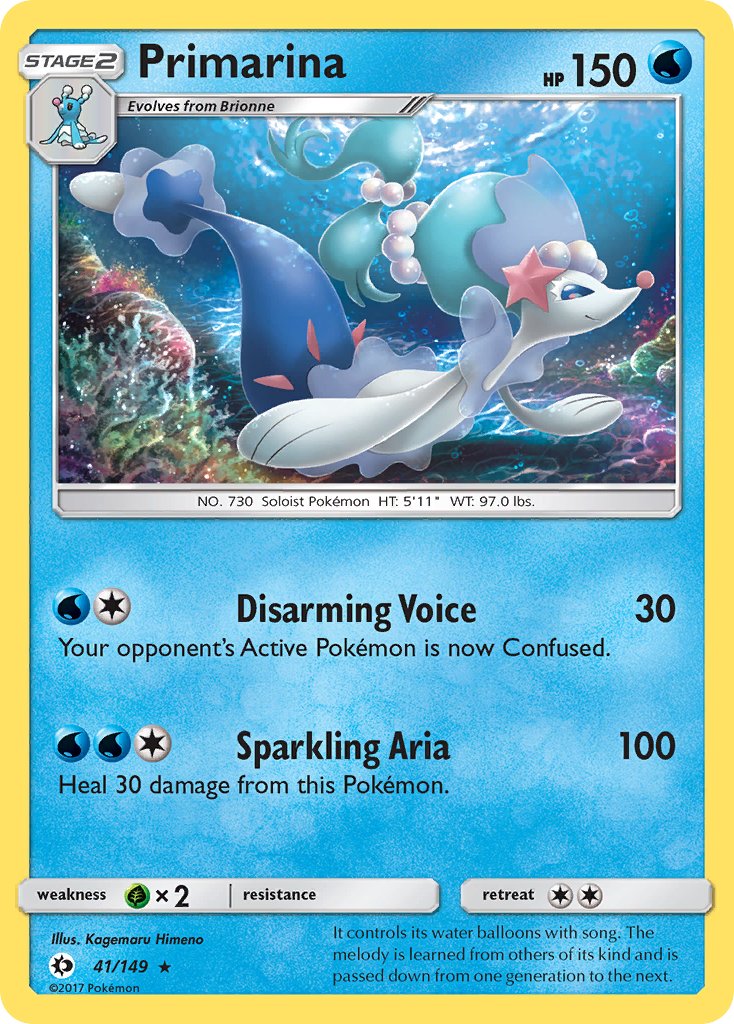 Primarina (41/149) (Theme Deck Exclusive) [Sun & Moon: Base Set] | Galactic Gamez