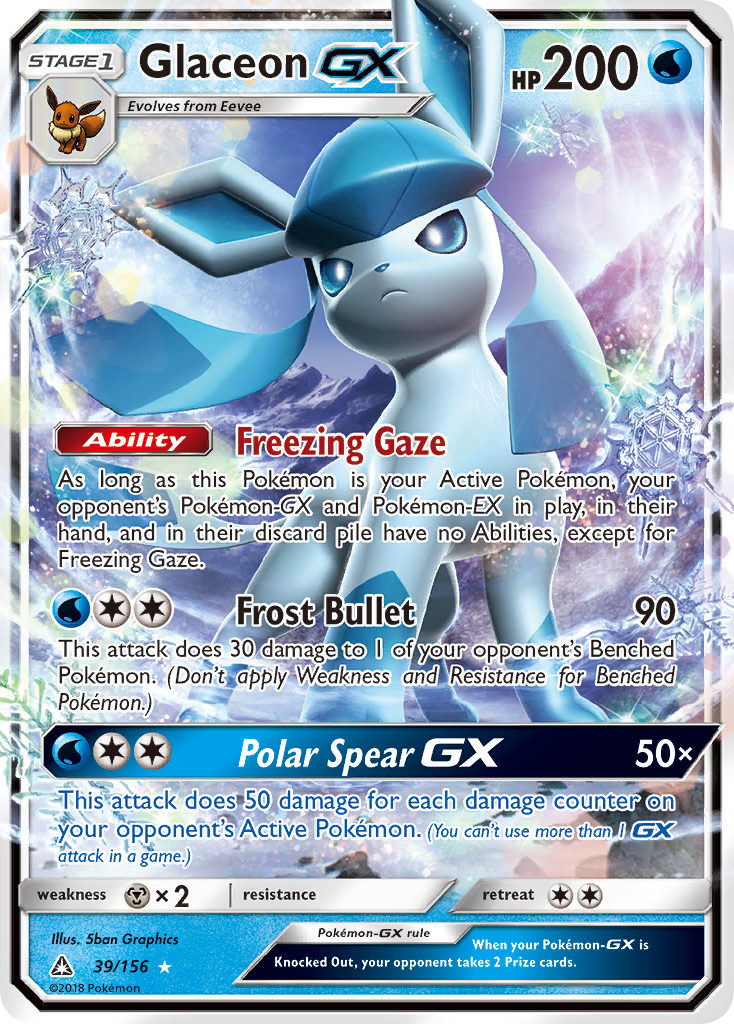 Glaceon GX (39/156) [Sun & Moon: Ultra Prism] | Galactic Gamez