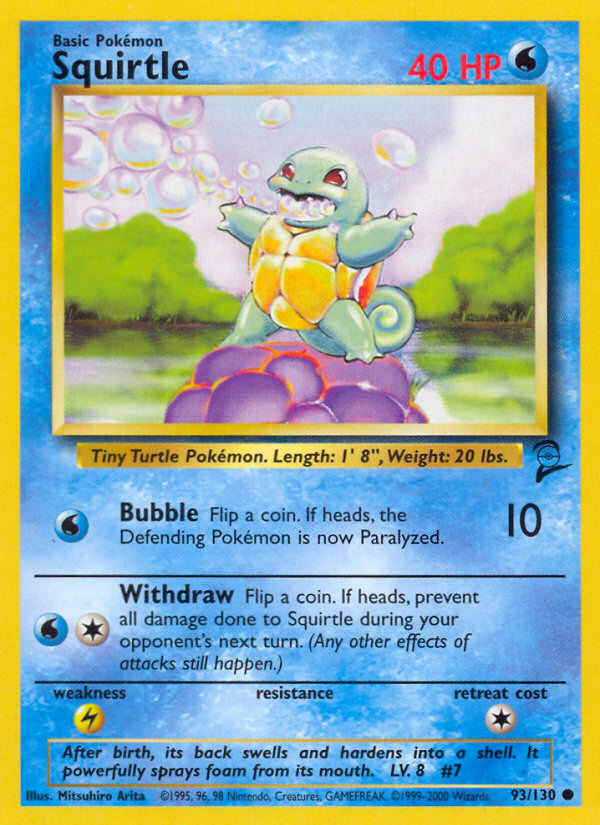 Squirtle (93/130) [Base Set 2] | Galactic Gamez