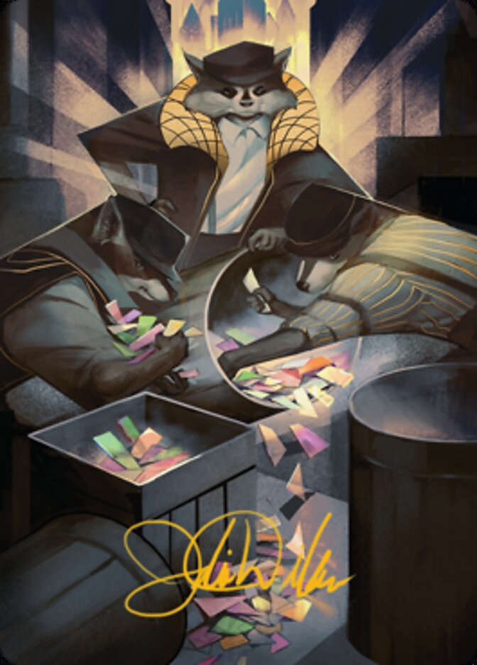 Masked Bandits Art Card (Gold-Stamped Signature) [Streets of New Capenna Art Series] | Galactic Gamez