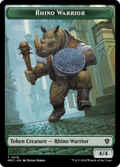 Thopter // Rhino Warrior Double-Sided Token [Murders at Karlov Manor Commander Tokens] | Galactic Gamez