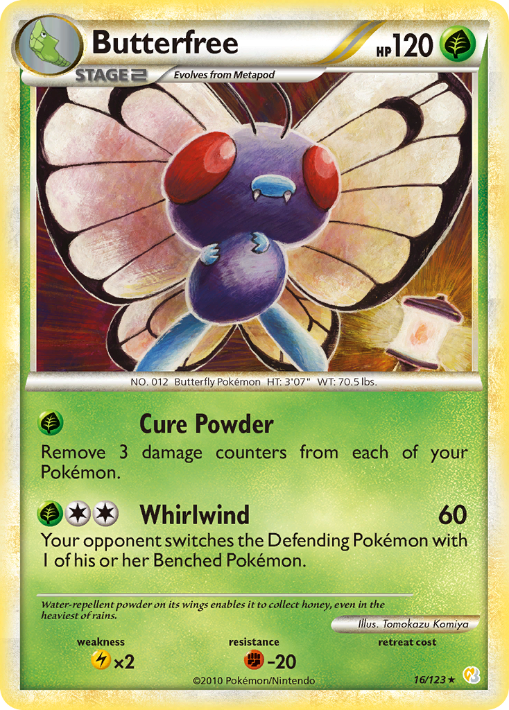 Butterfree (16/123) [HeartGold & SoulSilver: Base Set] | Galactic Gamez