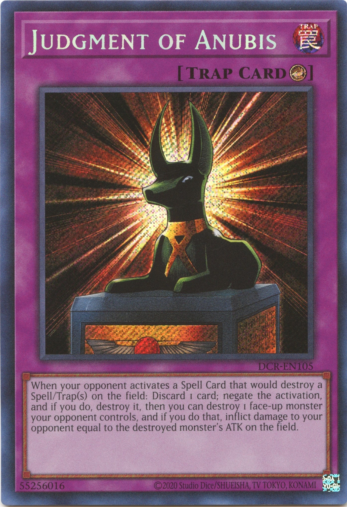 Judgment of Anubis (25th Anniversary) [DCR-EN105] Secret Rare | Galactic Gamez