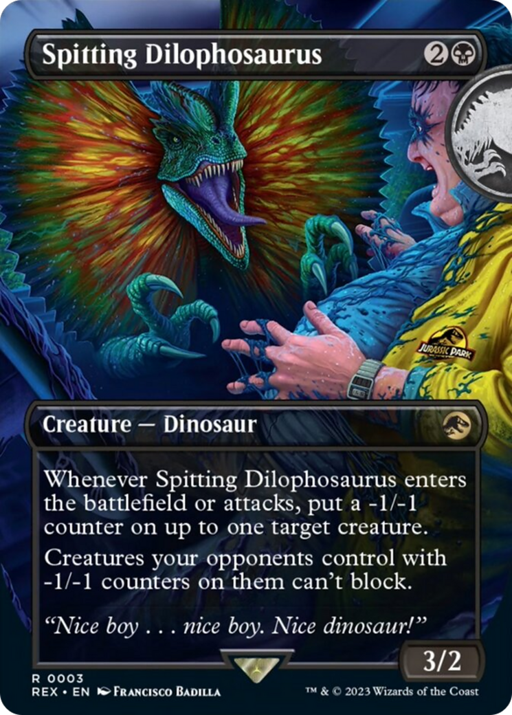 Spitting Dilophosaurus (Borderless) [Jurassic World Collection] | Galactic Gamez