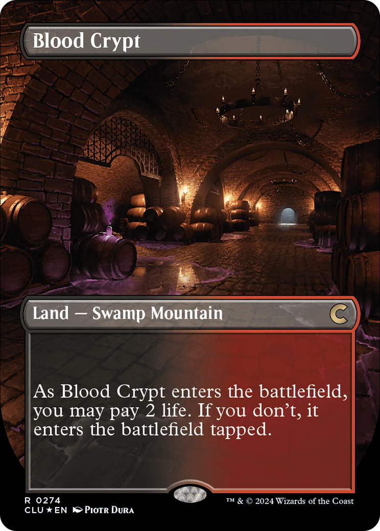 Blood Crypt (Borderless) [Ravnica: Clue Edition] | Galactic Gamez