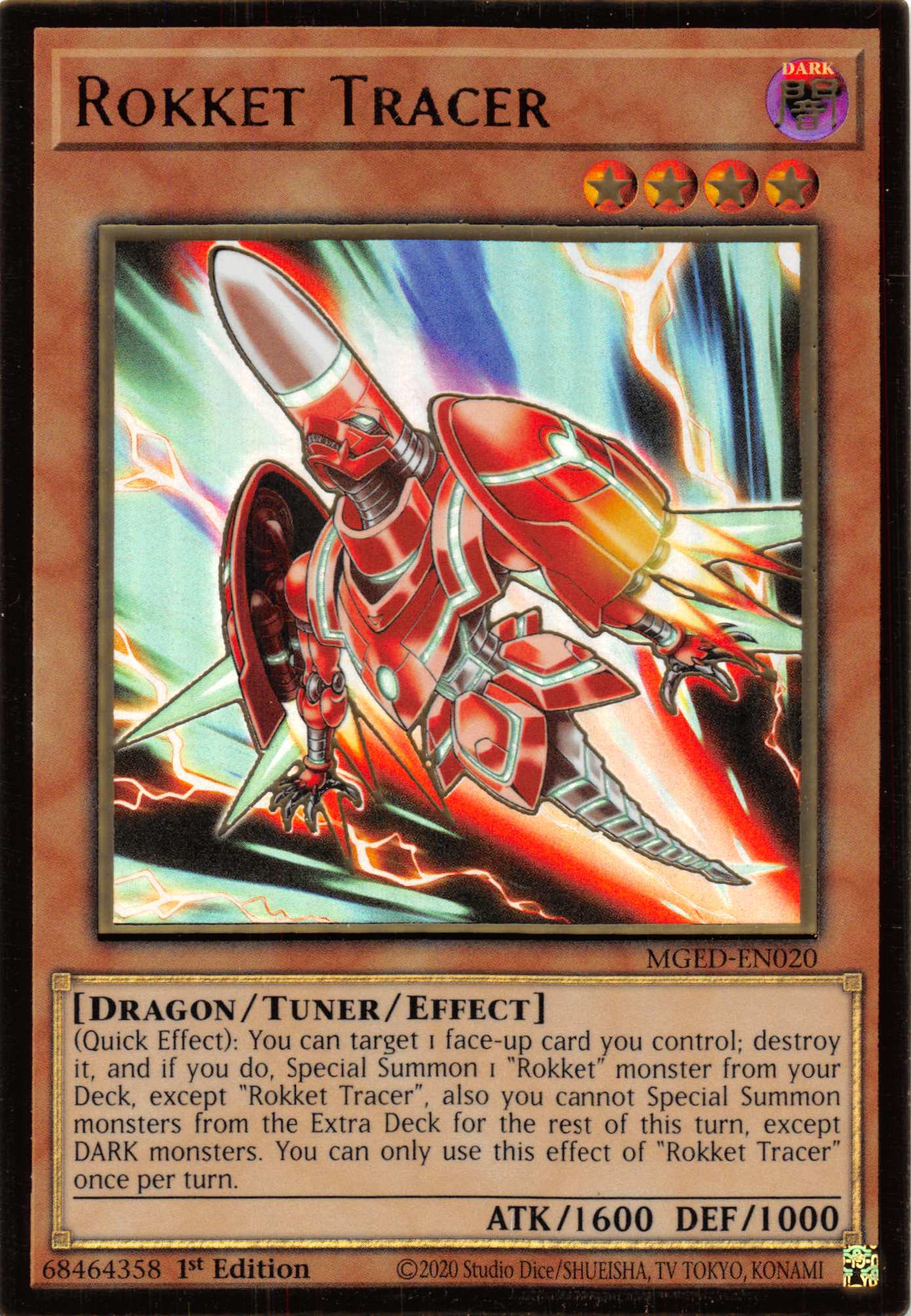 Rokket Tracer [MGED-EN020] Gold Rare | Galactic Gamez