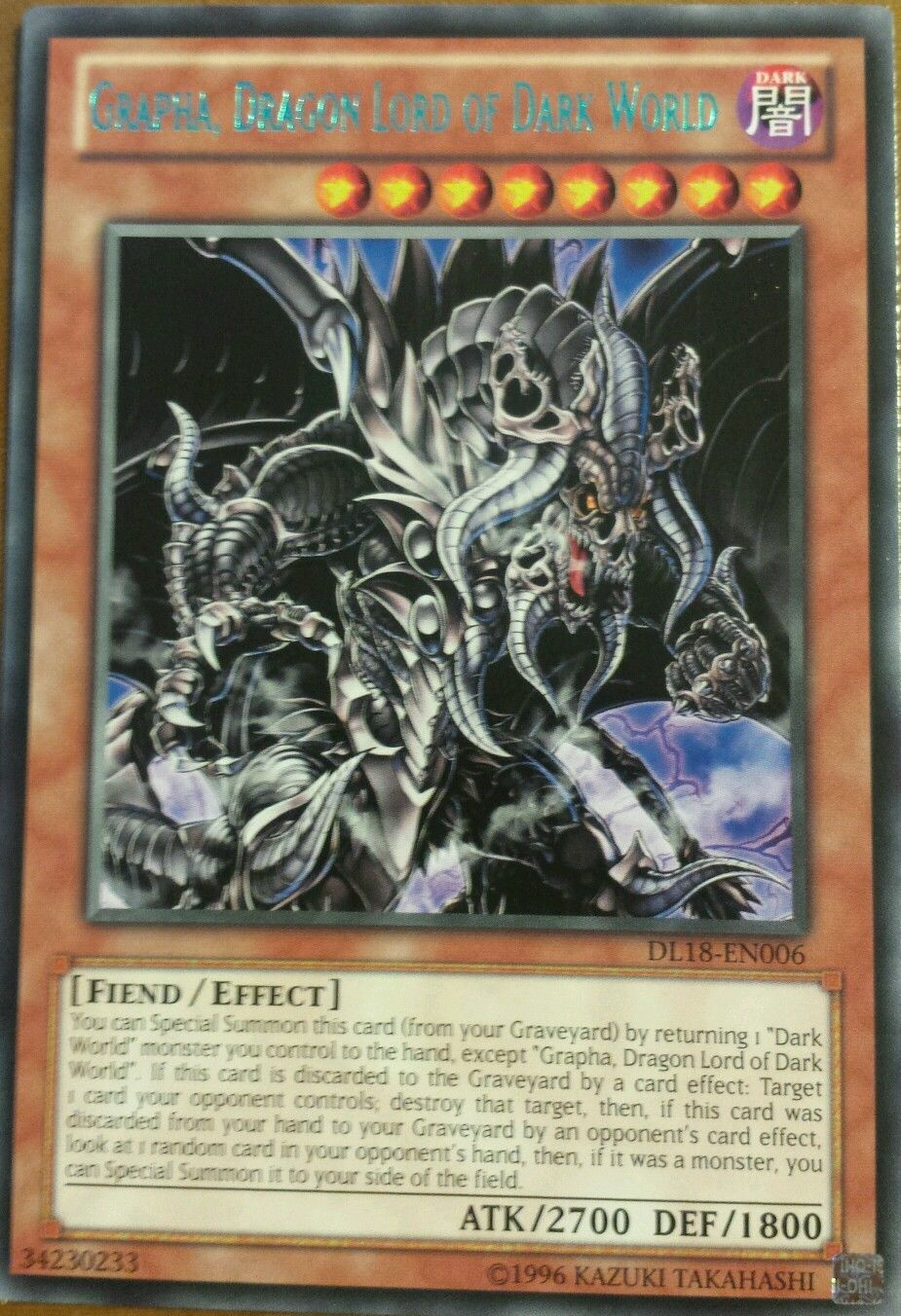 Grapha, Dragon Lord of Dark World (Green) [DL18-EN006] Rare | Galactic Gamez
