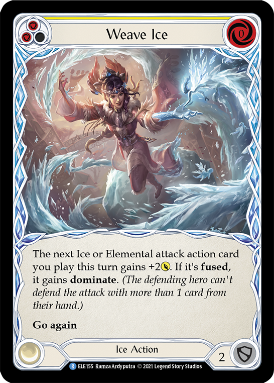Weave Ice (Yellow) [ELE155] (Tales of Aria)  1st Edition Rainbow Foil | Galactic Gamez