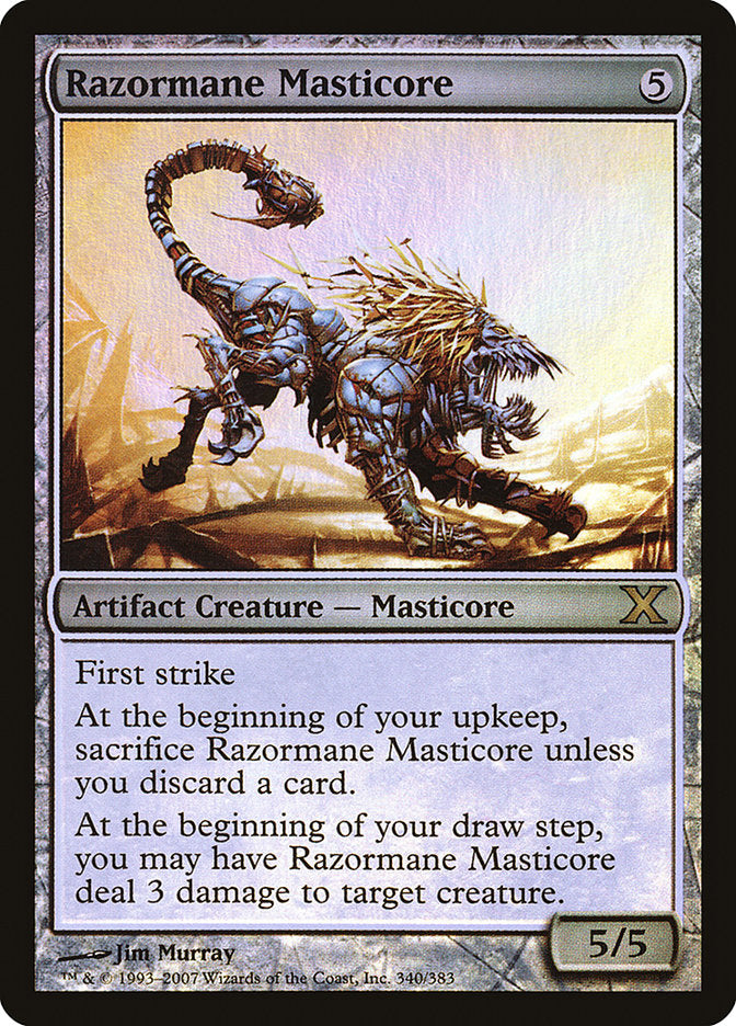 Razormane Masticore (Premium Foil) [Tenth Edition] | Galactic Gamez