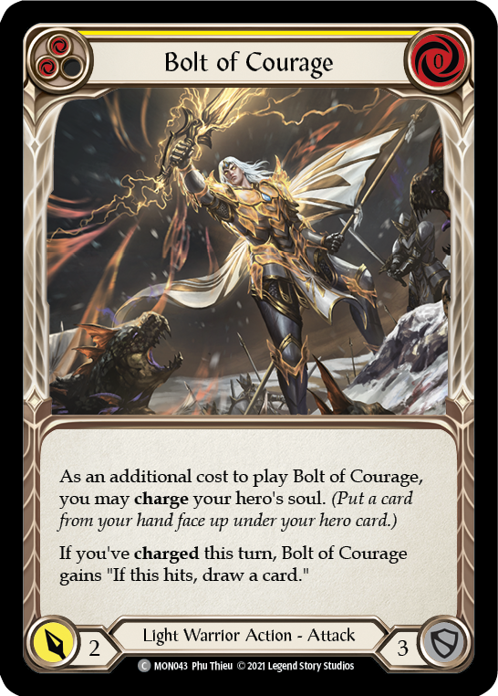 Bolt of Courage (Yellow) [MON043] 1st Edition Normal | Galactic Gamez