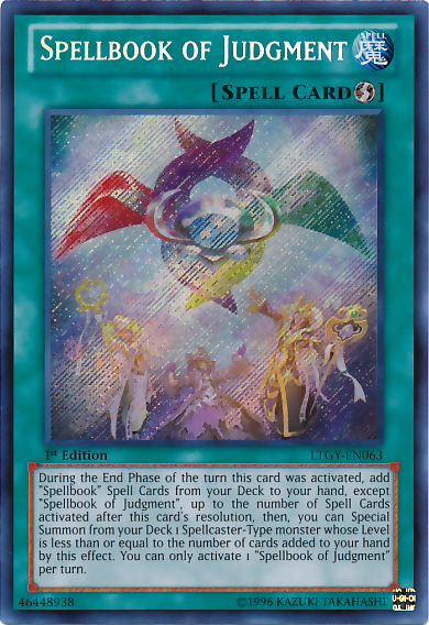 Spellbook of Judgment [LTGY-EN063] Secret Rare | Galactic Gamez