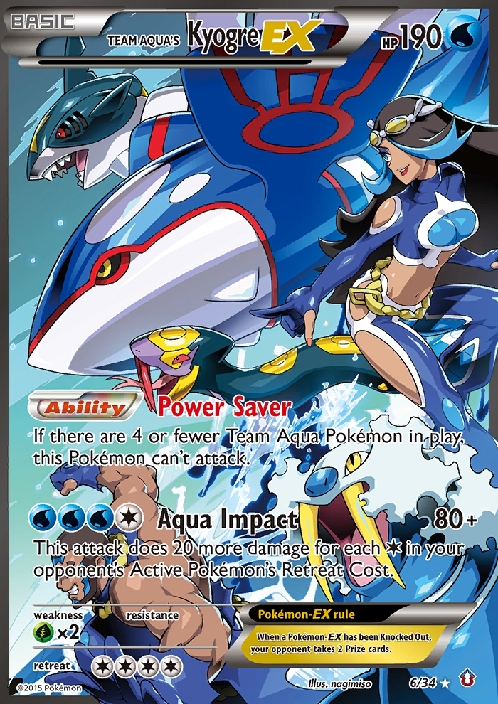 Team Aqua's Kyogre EX (6/34) [XY: Double Crisis] | Galactic Gamez
