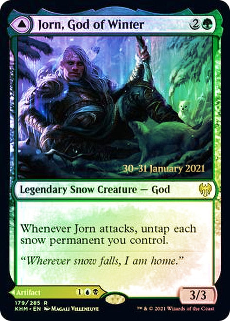 Jorn, God of Winter // Kaldring, the Rimestaff   [Kaldheim Prerelease Promos] | Galactic Gamez