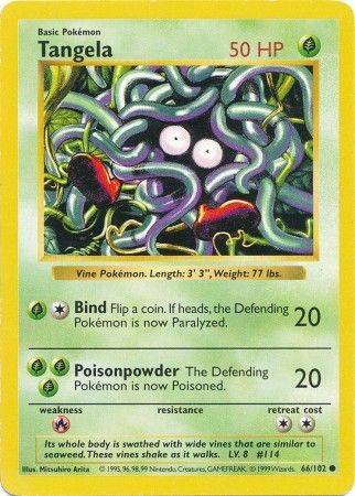 Tangela (66/102) [Base Set Shadowless Unlimited] | Galactic Gamez