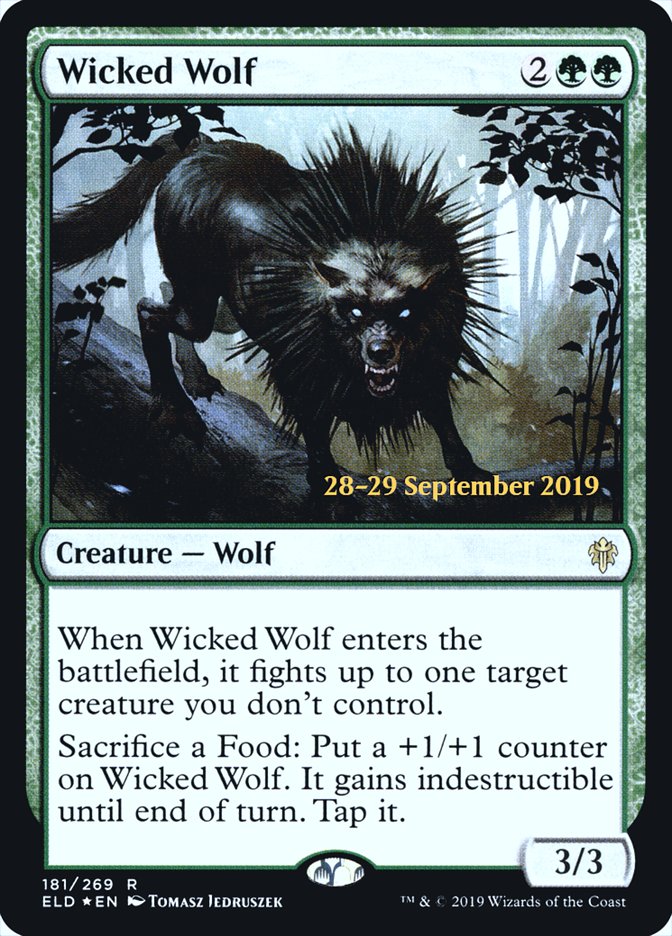 Wicked Wolf  [Throne of Eldraine Prerelease Promos] | Galactic Gamez