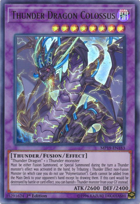 Thunder Dragon Colossus [MP19-EN183] Ultra Rare | Galactic Gamez