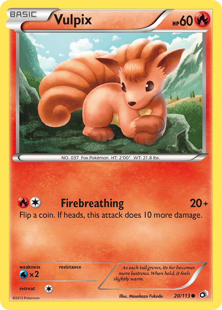 Vulpix (20/113) [Black & White: Legendary Treasures] | Galactic Gamez