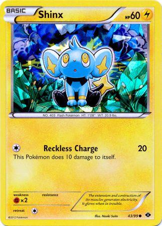 Shinx (43/99) (Cracked Ice Holo) (Blister Exclusive) [Black & White: Next Destinies] | Galactic Gamez