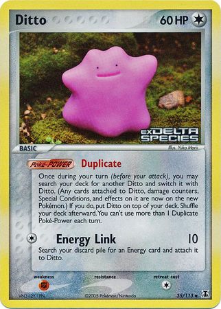 Ditto (35/113) (Stamped) [EX: Delta Species] | Galactic Gamez