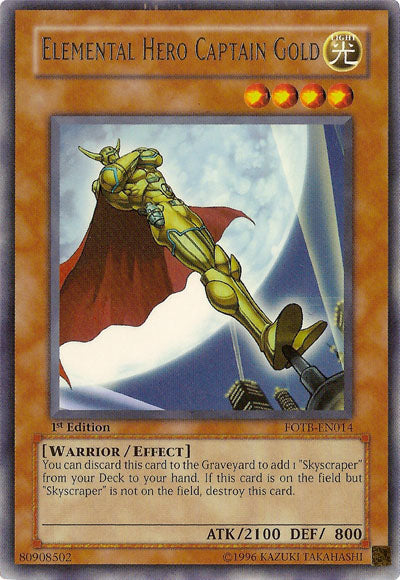 Elemental Hero Captain Gold [FOTB-EN014] Ultra Rare | Galactic Gamez