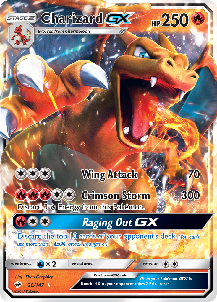 Charizard GX (20/147) [Sun & Moon: Burning Shadows] | Galactic Gamez