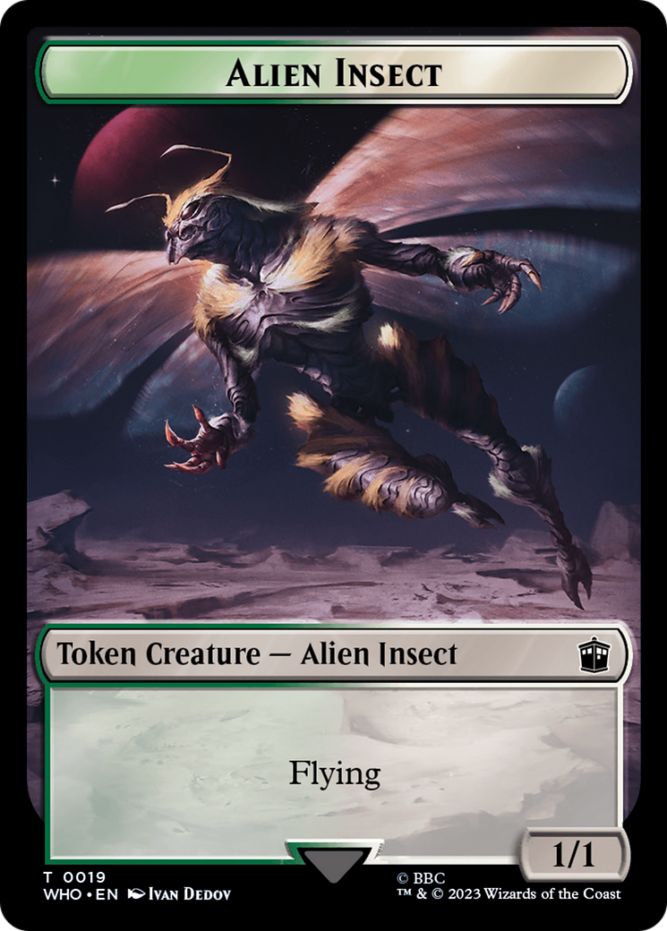 Human (0005) // Alien Insect Double-Sided Token [Doctor Who Tokens] | Galactic Gamez