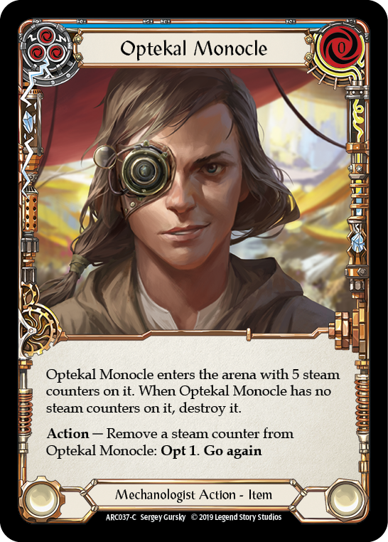 Optekal Monocle [ARC037-C] 1st Edition Rainbow Foil | Galactic Gamez