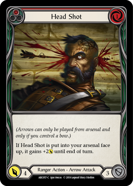 Head Shot (Red) [ARC057-C] 1st Edition Rainbow Foil | Galactic Gamez