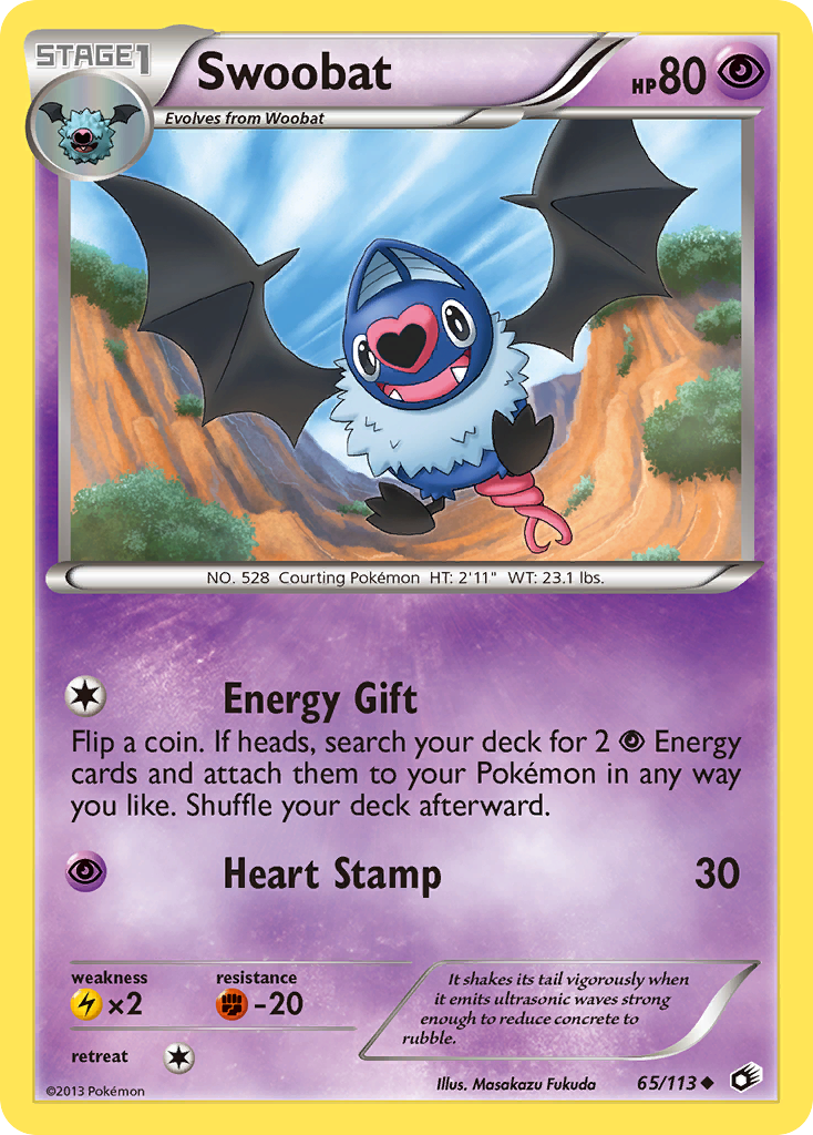 Swoobat (65/113) [Black & White: Legendary Treasures] | Galactic Gamez