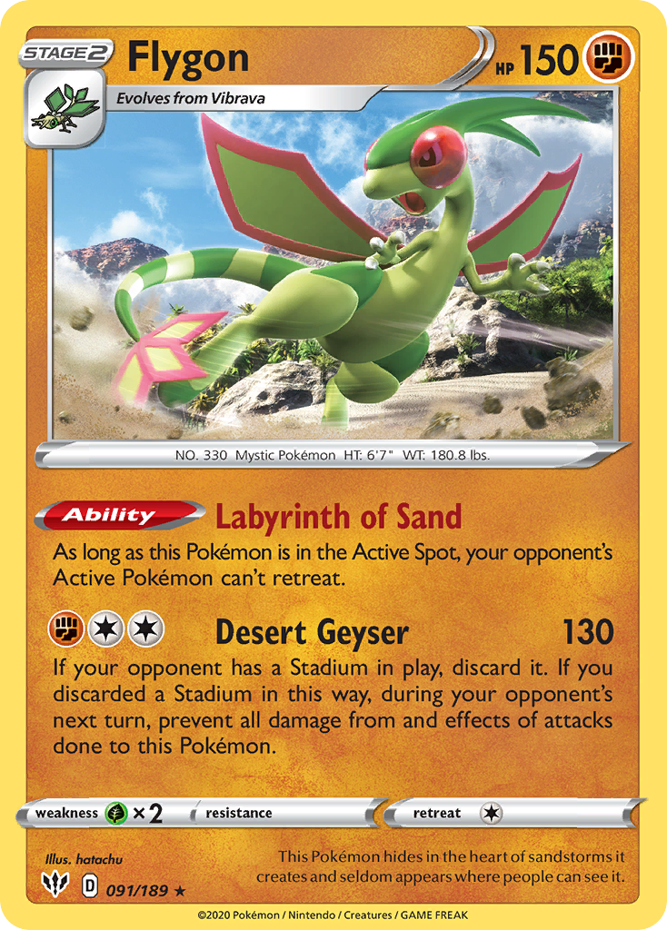 Flygon (091/189) [Sword & Shield: Darkness Ablaze] | Galactic Gamez