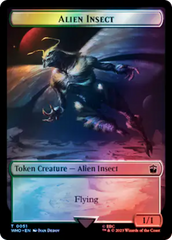 Soldier // Alien Insect Double-Sided Token (Surge Foil) [Doctor Who Tokens] | Galactic Gamez