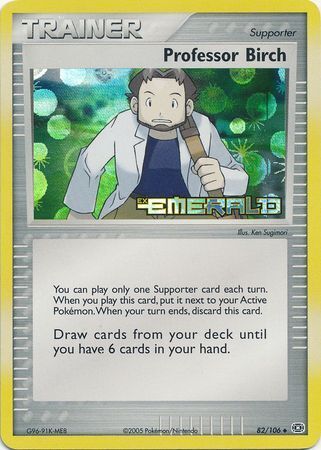 Professor Birch (82/106) (Stamped) [EX: Emerald] | Galactic Gamez