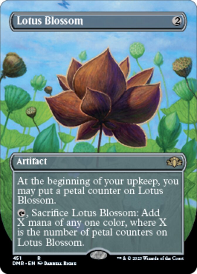 Lotus Blossom (Borderless Alternate Art) [Dominaria Remastered] | Galactic Gamez