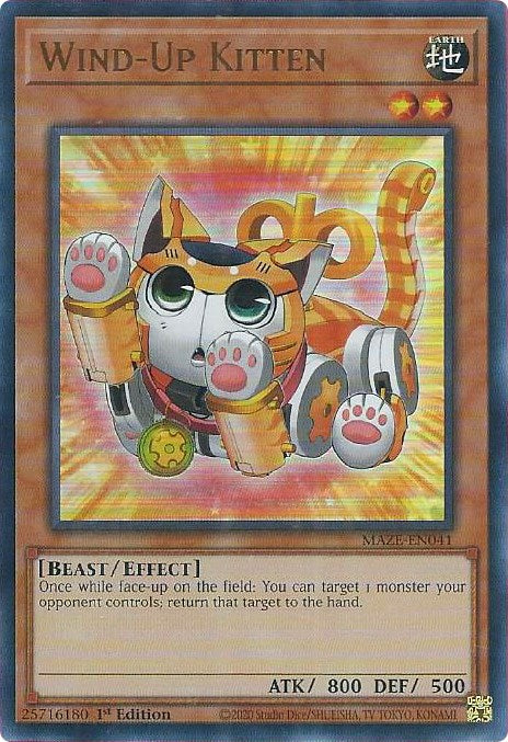 Wind-Up Kitten [MAZE-EN041] Ultra Rare | Galactic Gamez