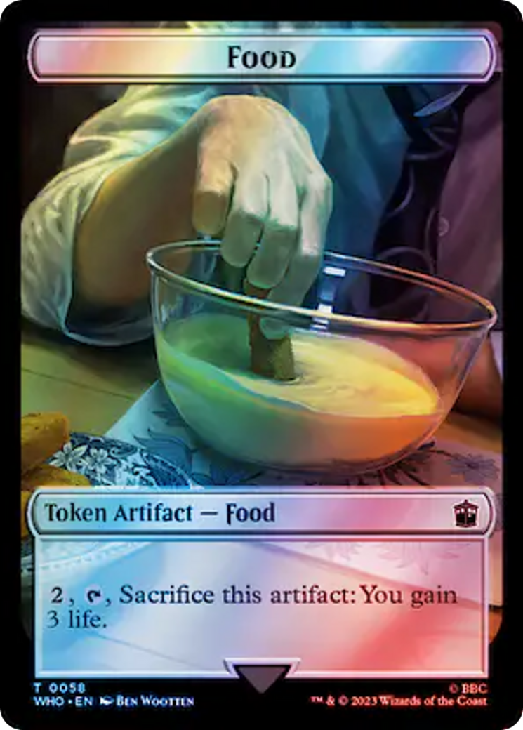 Alien Angel // Food (0058) Double-Sided Token (Surge Foil) [Doctor Who Tokens] | Galactic Gamez