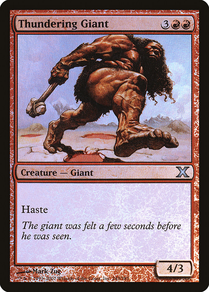 Thundering Giant (Premium Foil) [Tenth Edition] | Galactic Gamez